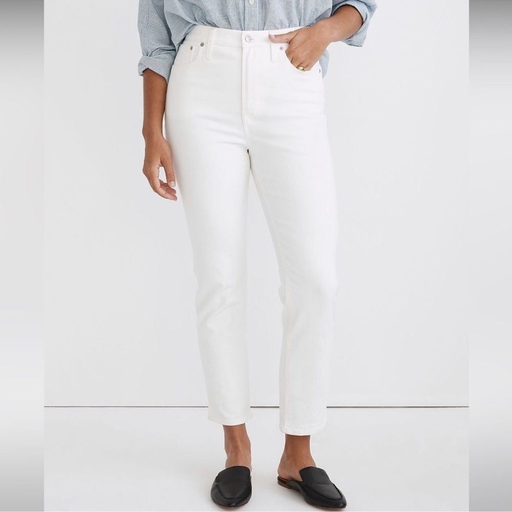 Madewell NWT Perfect Vintage Jean Size 31 High Rise in Tile White